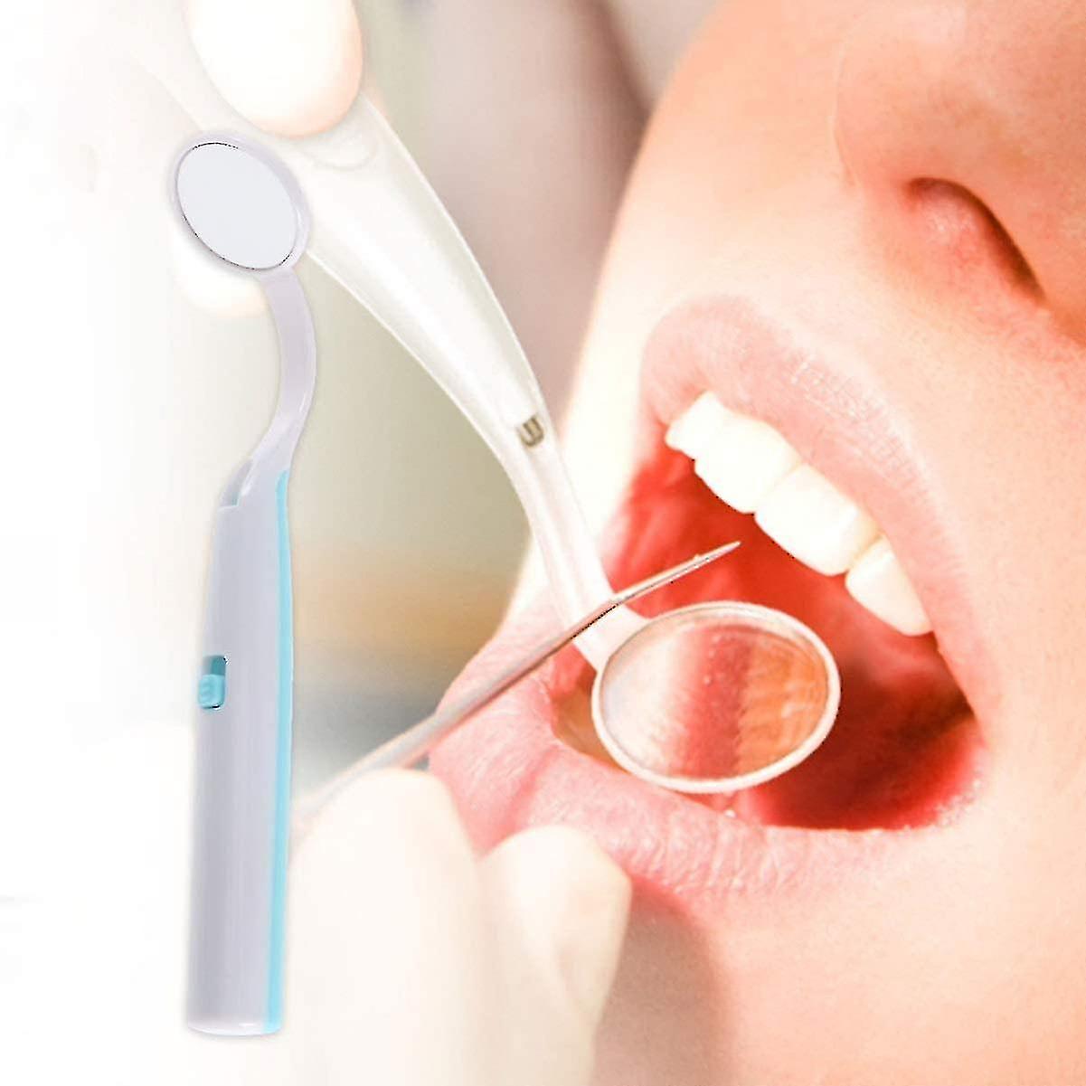 Mouth Mirror With Led Light Anti-fog Plastic Dental Care Tool