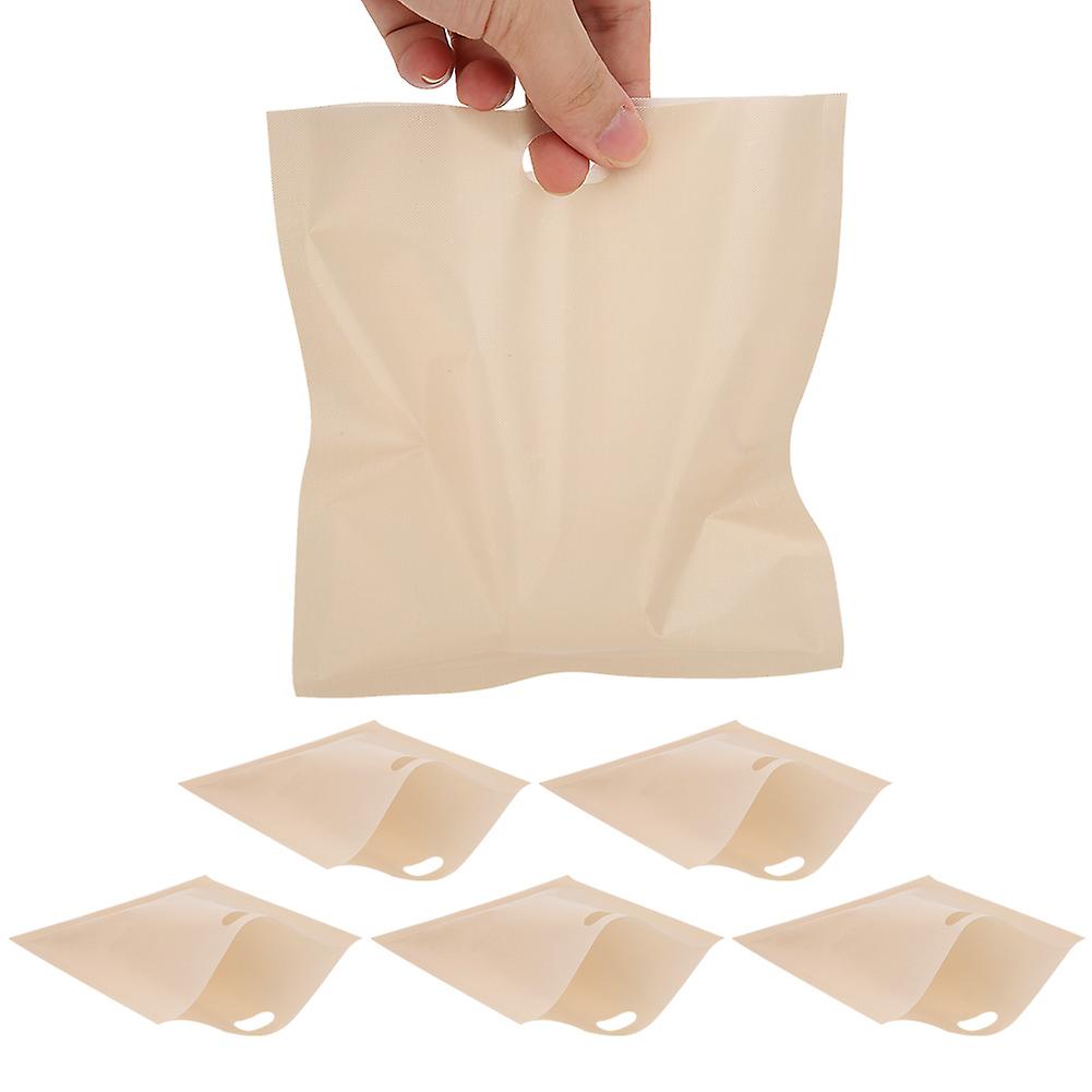 5pcs Reusable Toaster Bags Heat Resistant Non Stick Bread Bags Sandwiches Pizza Heating Container