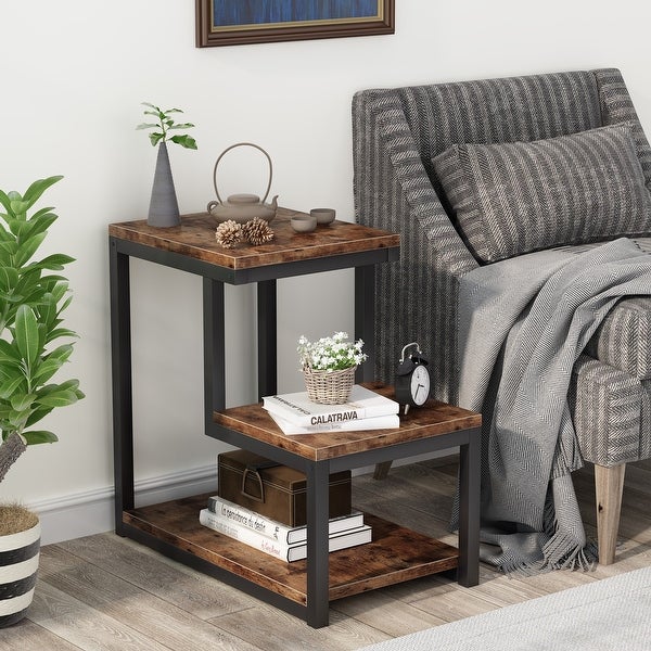 Side Table End Table Nightstand Sofa Table Industrial Accent Furniture Bedside Table