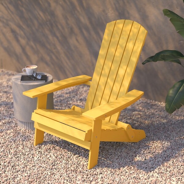 Polyresin Folding Adirondack Indoor/Outdoor Patio Chair (Set of 4)