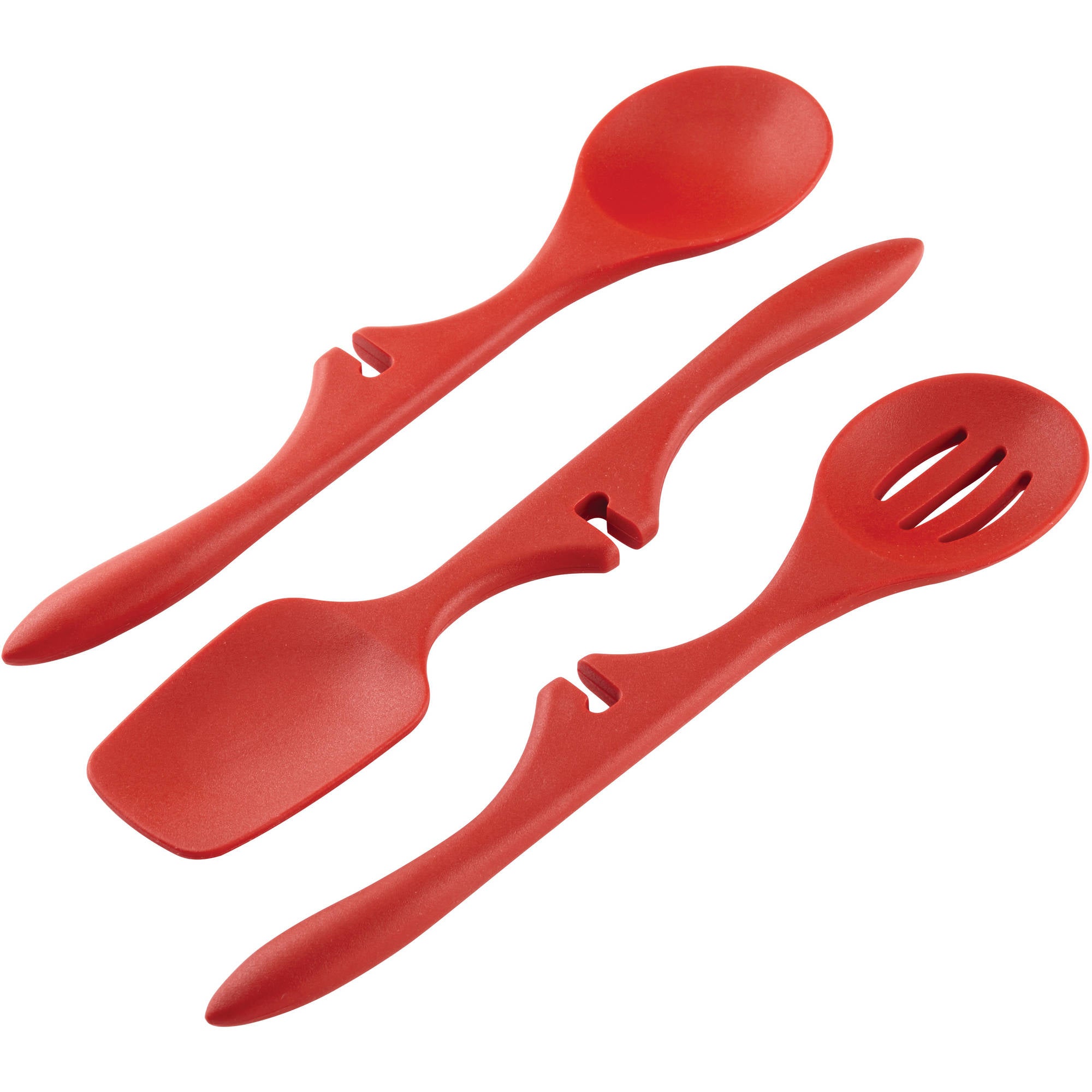 Rachael Ray 3-Piece Tools & Gadgets Lazy Kitchen Utensil Set, Red