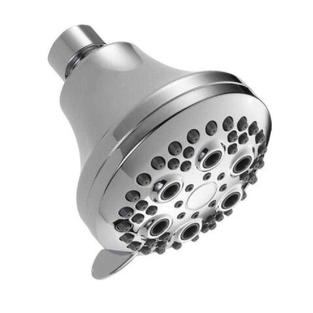 Delta 5-Spray Patterns 1.75 GPM 4 in. Wall Mount Fixed Shower Head in Chrome 75556