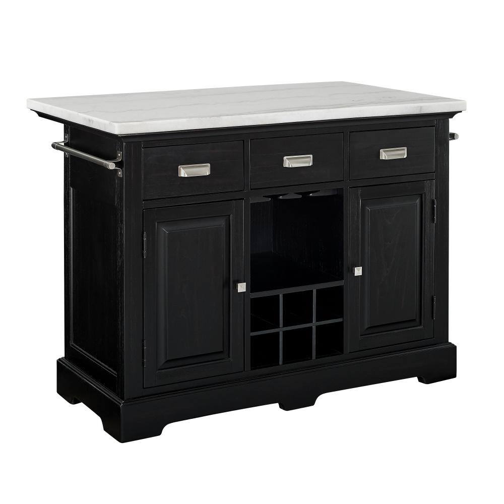 Steve Silver Aspen Ebony Kitchen Island Cart AS380CKTB