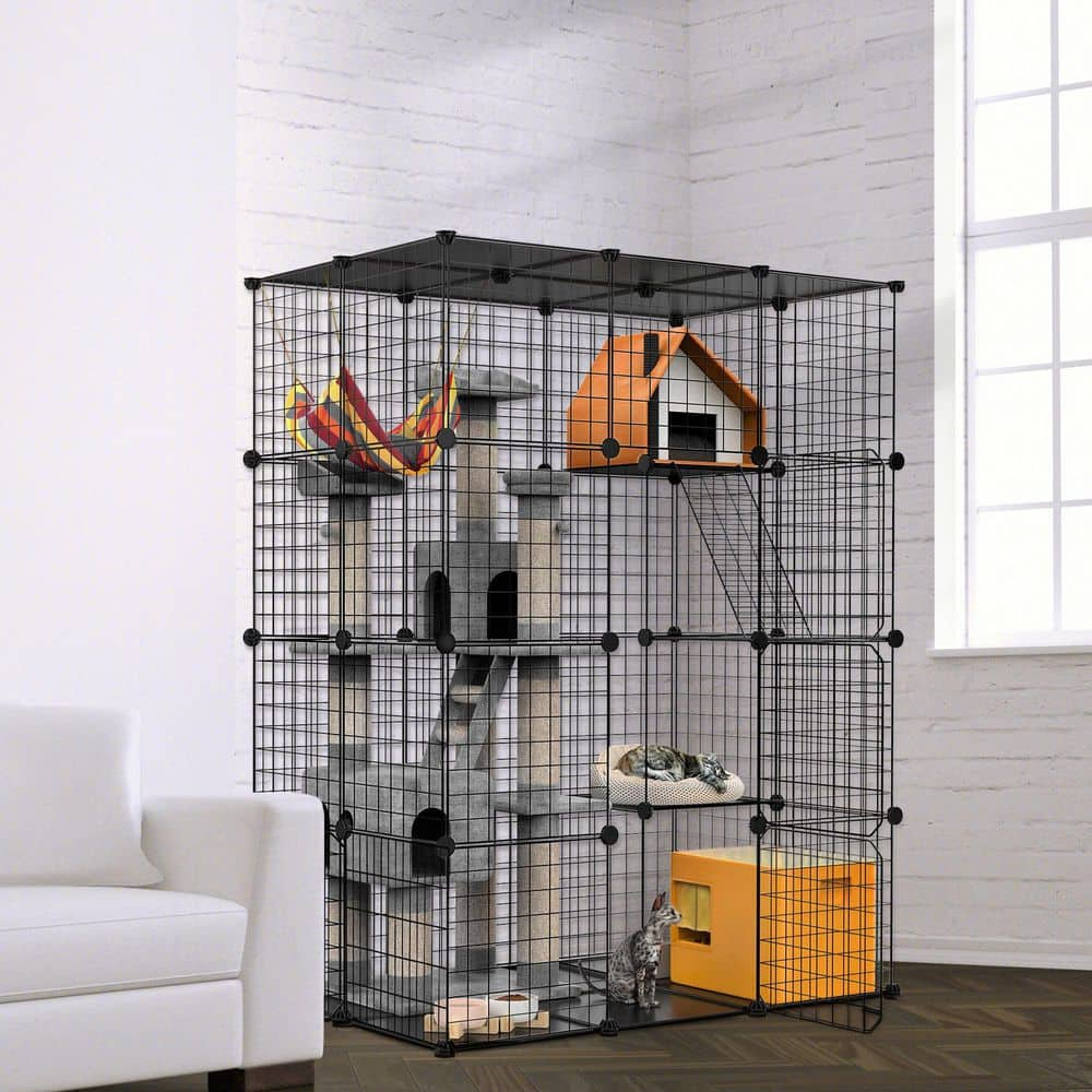 COZIWOW Cat Cage Large Playpen Exercise Place for 1-3 Cats CW12F0507