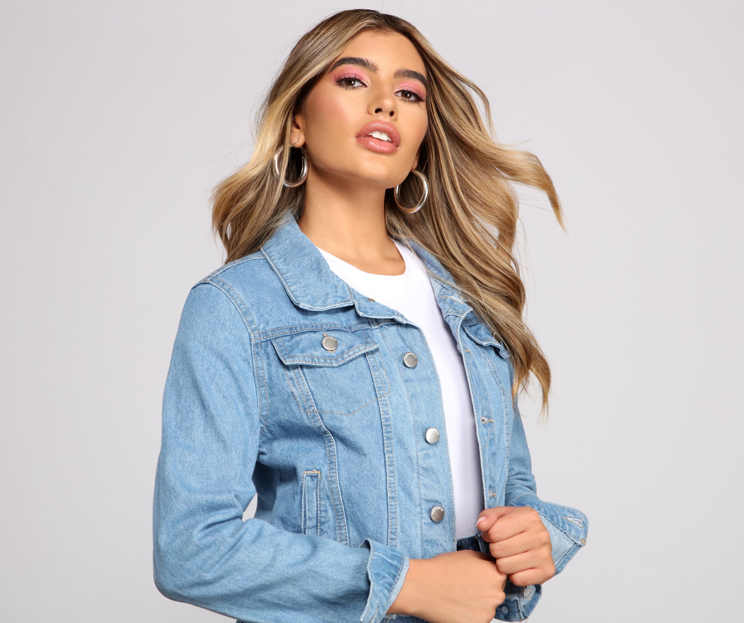 Fab And Frayed Cropped Denim Jacket