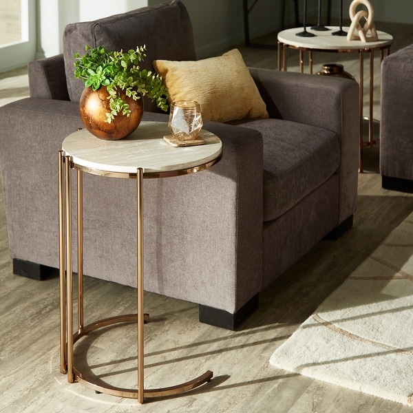 Celsus Champagne Gold Nesting Table Set by iNSPIRE Q Bold