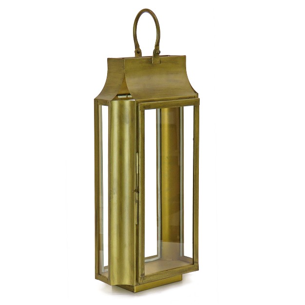 Hgtv Home Collection Slim Lantern Christmas Themed Home Decor Large Gold 25 In