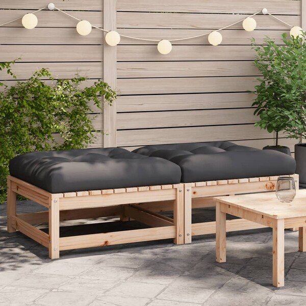 vidaXL Patio Furniture with Cushions Outdoor Sectional Seating Solid Wood Pine