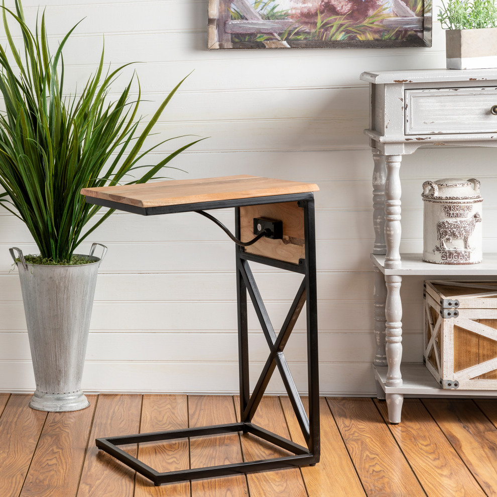 Dunwell Accent Table   Industrial   Side Tables And End Tables   by Crestview Collection  Houzz