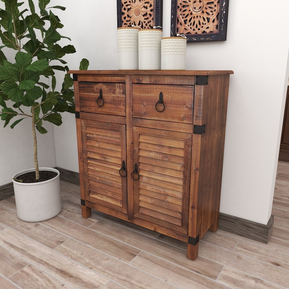 Brown Wood Rustic Cabinet 35 x 32 x 14   32 x 14 x 35