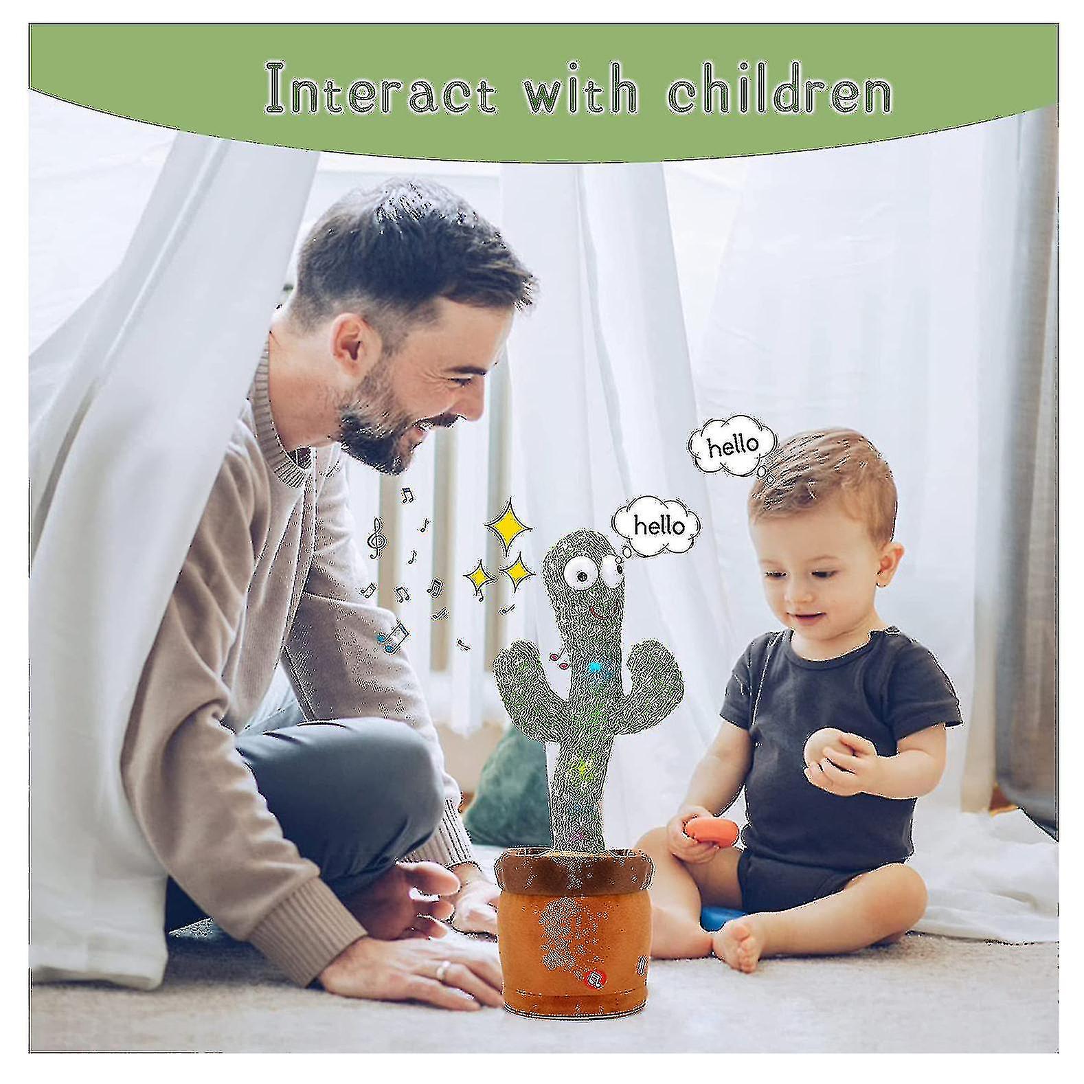 Dancing Cactus， Talking Cactus Toy Repeats What You Say--(meili)