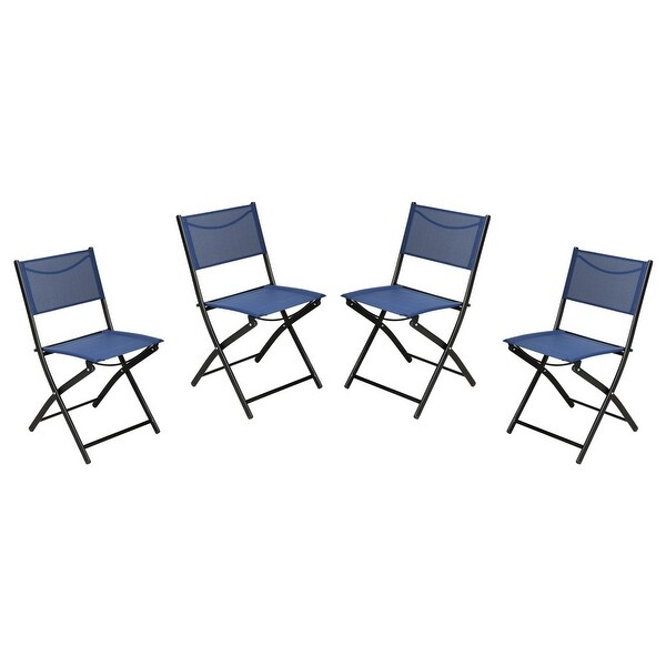 4 Pack Commercial Outdoor Flex Comfort Folding Chair with Metal Frame