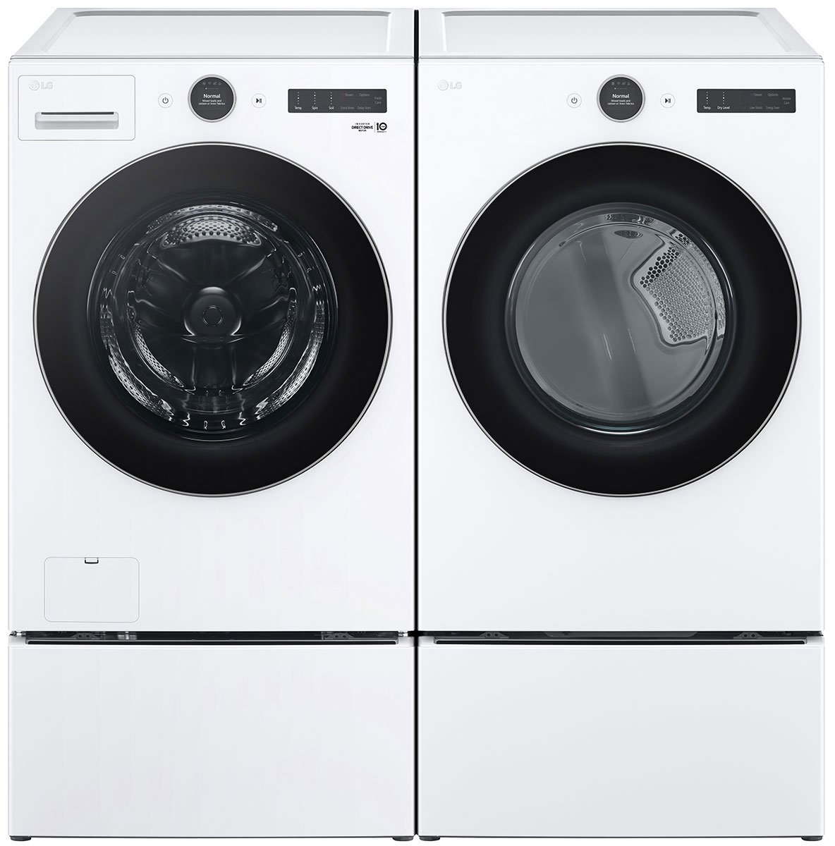 LG 7.4 Cu. Ft. White Smart Front Load Electric Dryer With AI Sensor Dry and TurboSteam