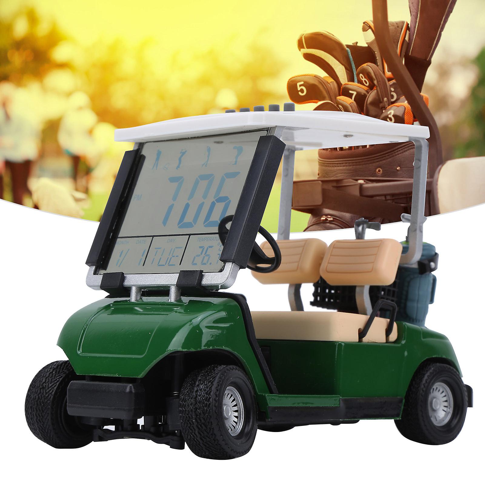 Plastic Golf Perpetual Calendar Club Car Present Gift Miniature Golf Cart Clock Accessory