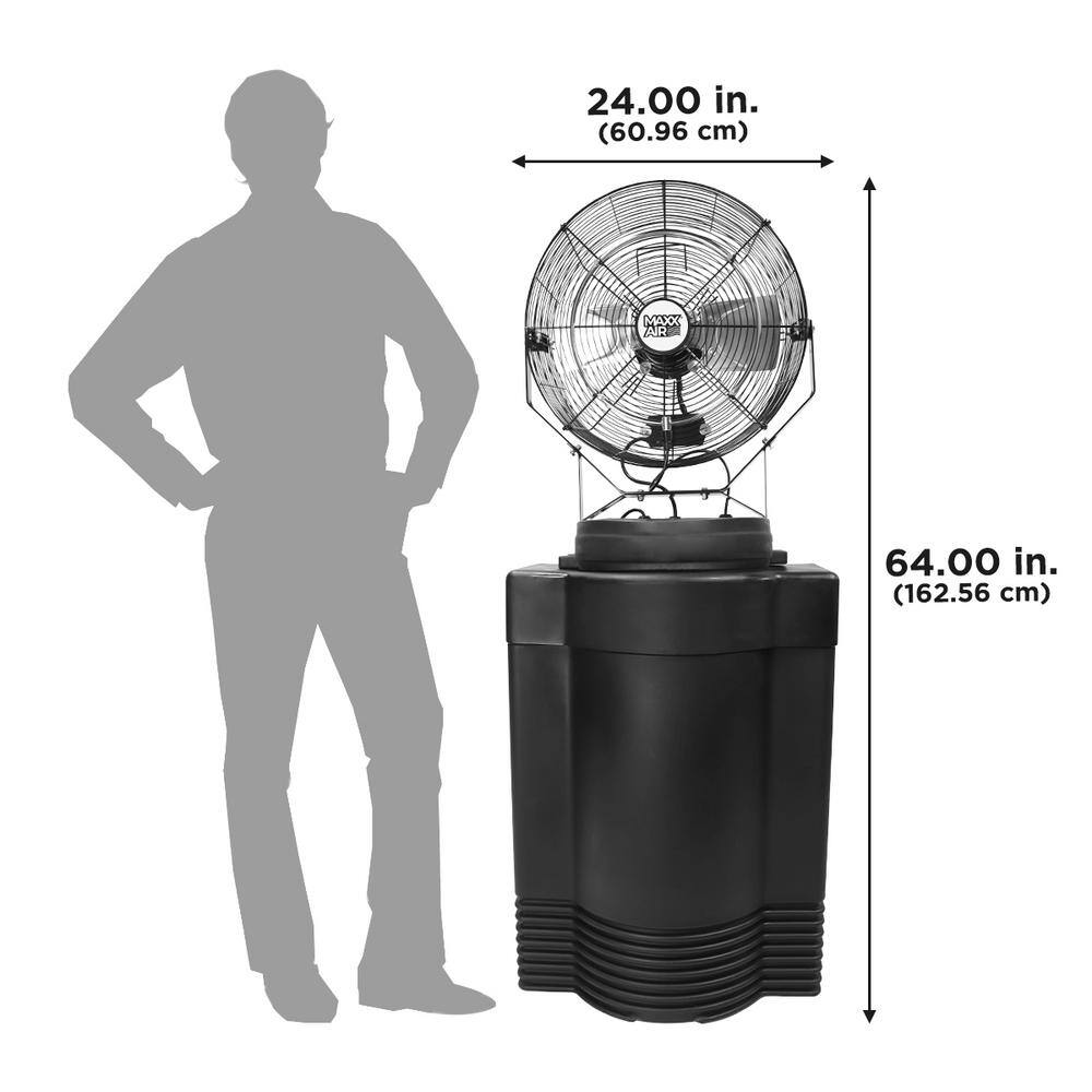 Maxx Air Mid Pressure 18 in. Misting Fan with Tank CDMP1840GRY