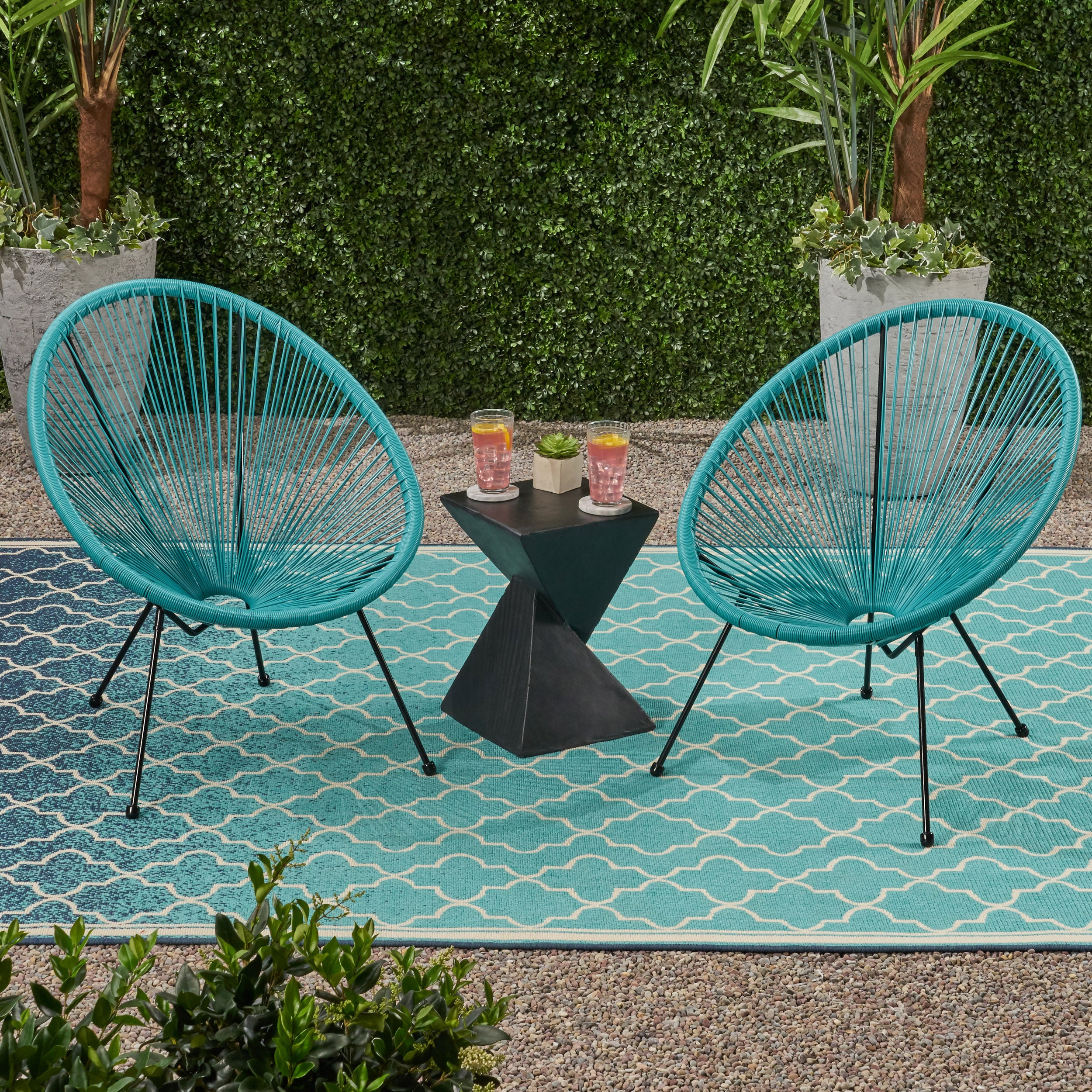 Major Outdoor Mexican String Weave Chair (Set of 2)