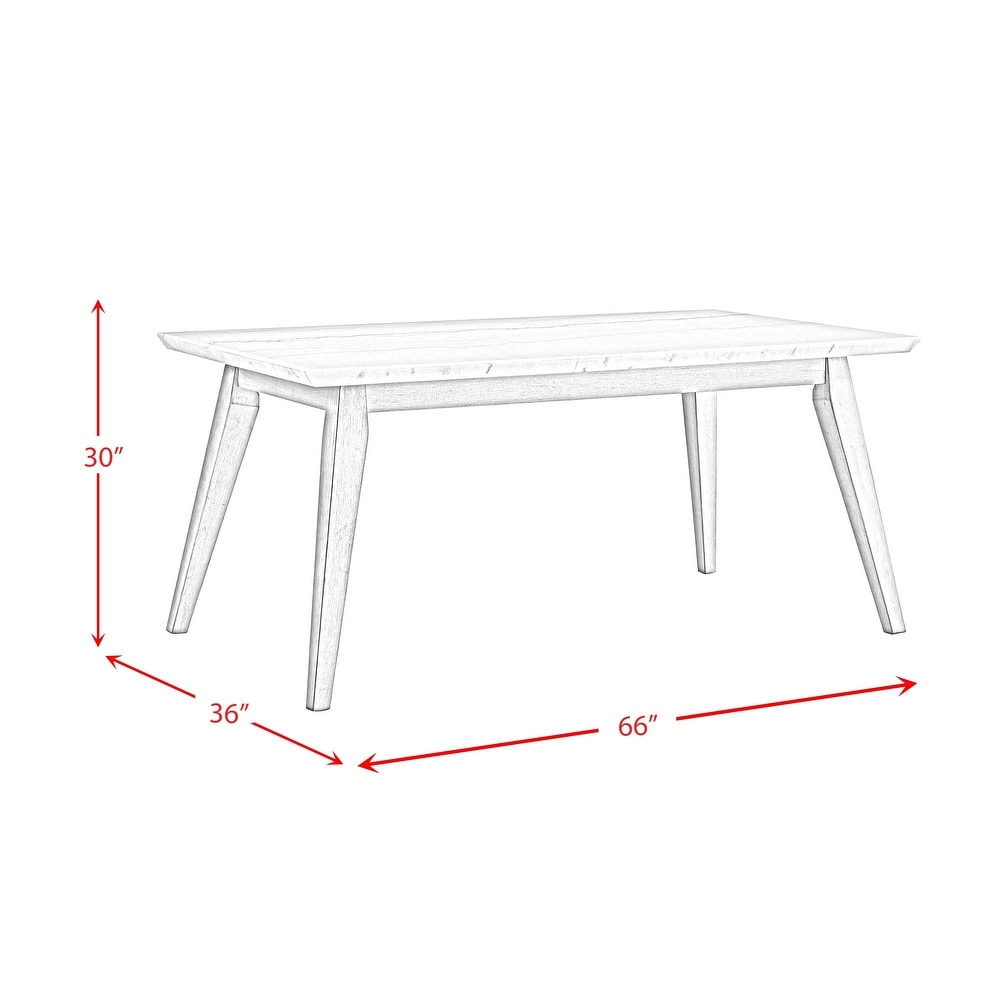 Picket House Furnishings Kean Dining Table w/white marble top in White