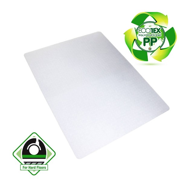 Polypropylene Chair Mat For Carpets Rectangular White Floortex