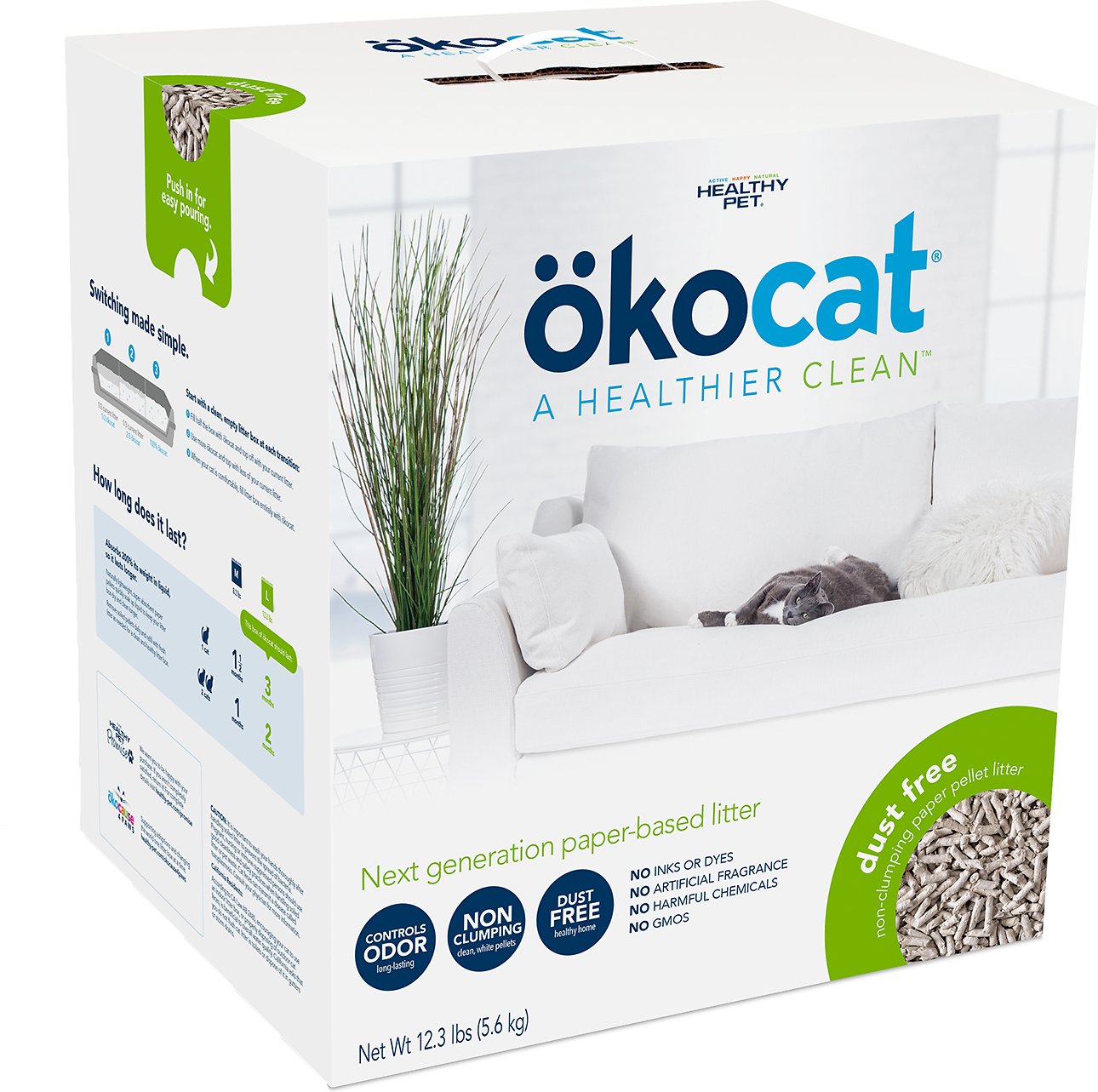 ökocat Dust Free Non-Clumping Paper Pellet Cat Litter