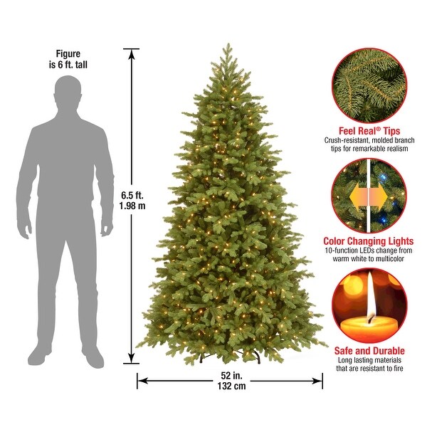 National Tree Company 6.5 ft. PowerConnect Princeton Fraser Fir with Dual Color LED Lights