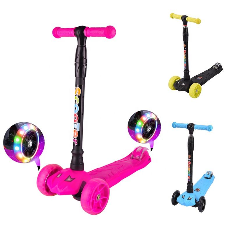 New Design Folding Children Scooter Wholesale Cheap Pedal Bike Foot Three/4wheels Flash Kids Scooter In Stock