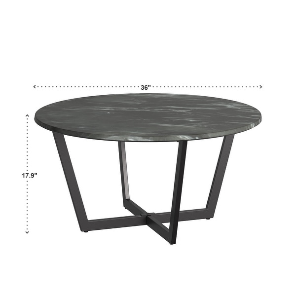 Nazeem Faux Marble and Metal Tables by iNSPIRE Q Modern