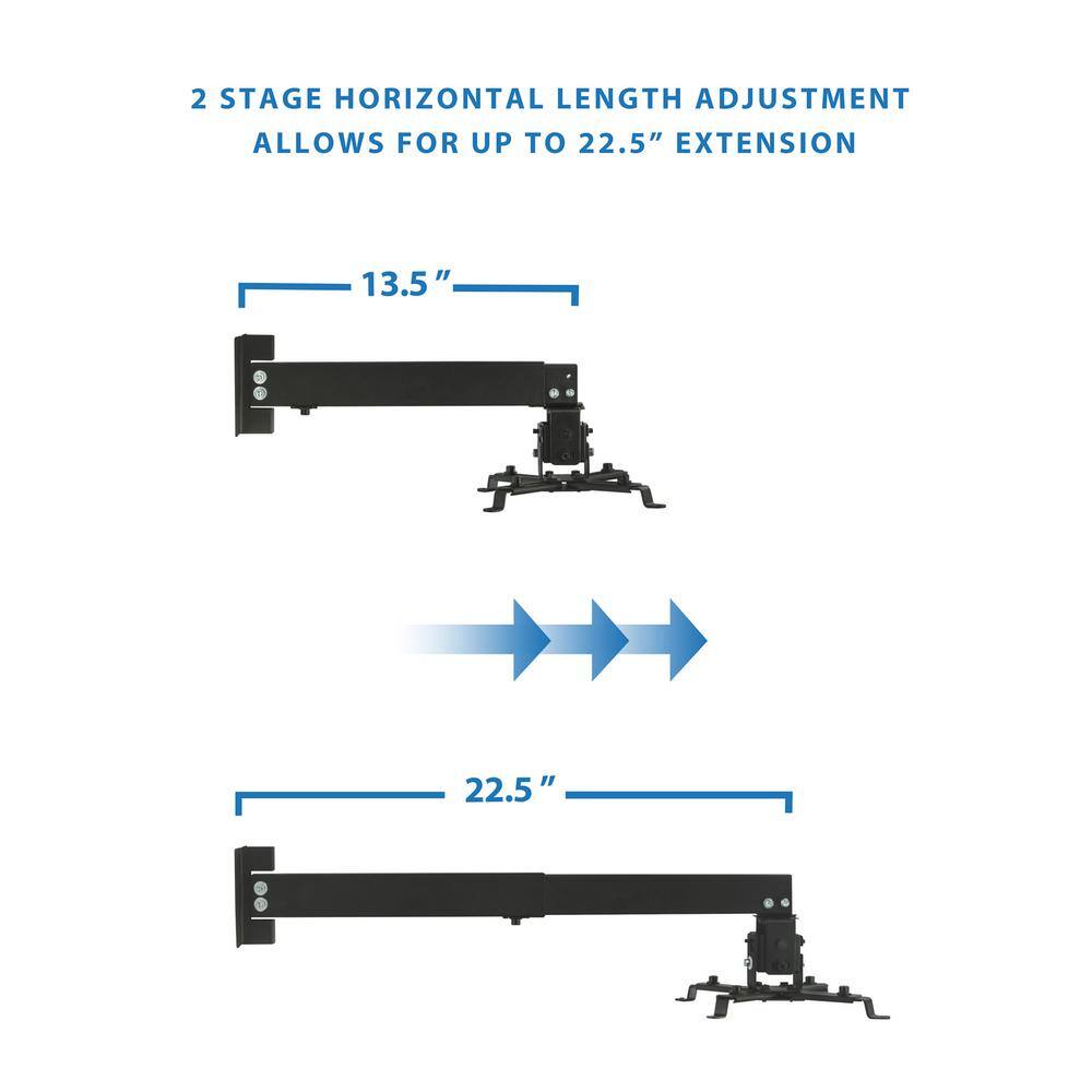 mount-it! Full Motion Projector Wall and Ceiling Mount MI-604