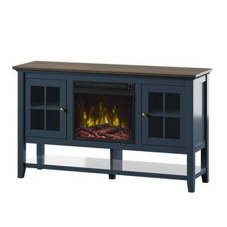 Twin Star Home 54 in. Freestanding Electric Fireplace TV Stand in Fontana Blue 18MM6762-TPP02S