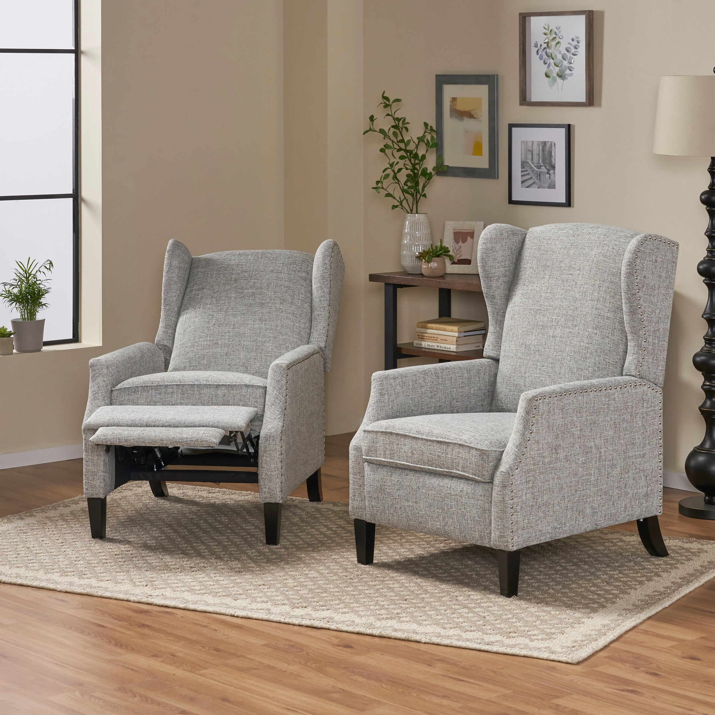 Weyland Contemporary Fabric Recliner (Set of 2)