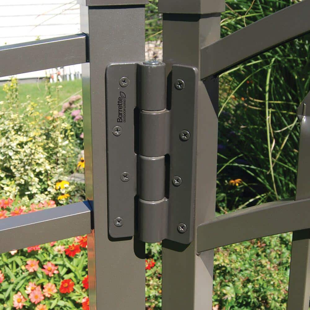 Barrette Outdoor Living 3.125 in. x 7.187 in. Aluminum Pewter Heavy-Duty Butterfly Hinge (2-Pack) 73025669