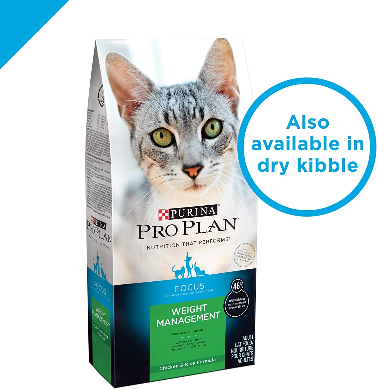 Purina Pro Plan Focus Adult Weight Management Ground Turkey and Rice Entree Canned Cat Food 3-oz case of 24