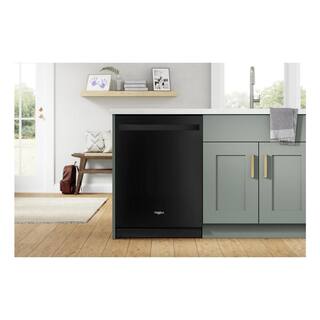 Whirlpool 24 in. Black Dishwasher with Stainless Steel Tub and Tall Top Rack WDT740SALB