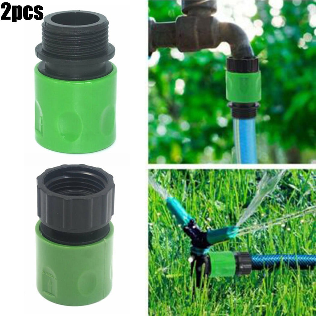 Sufanic 2Pcs Quick Garden Hose Connector 3/4inch Thread Male and Female Hose Connectors，Plastic Water Hose，Fittings Hose end Adapters