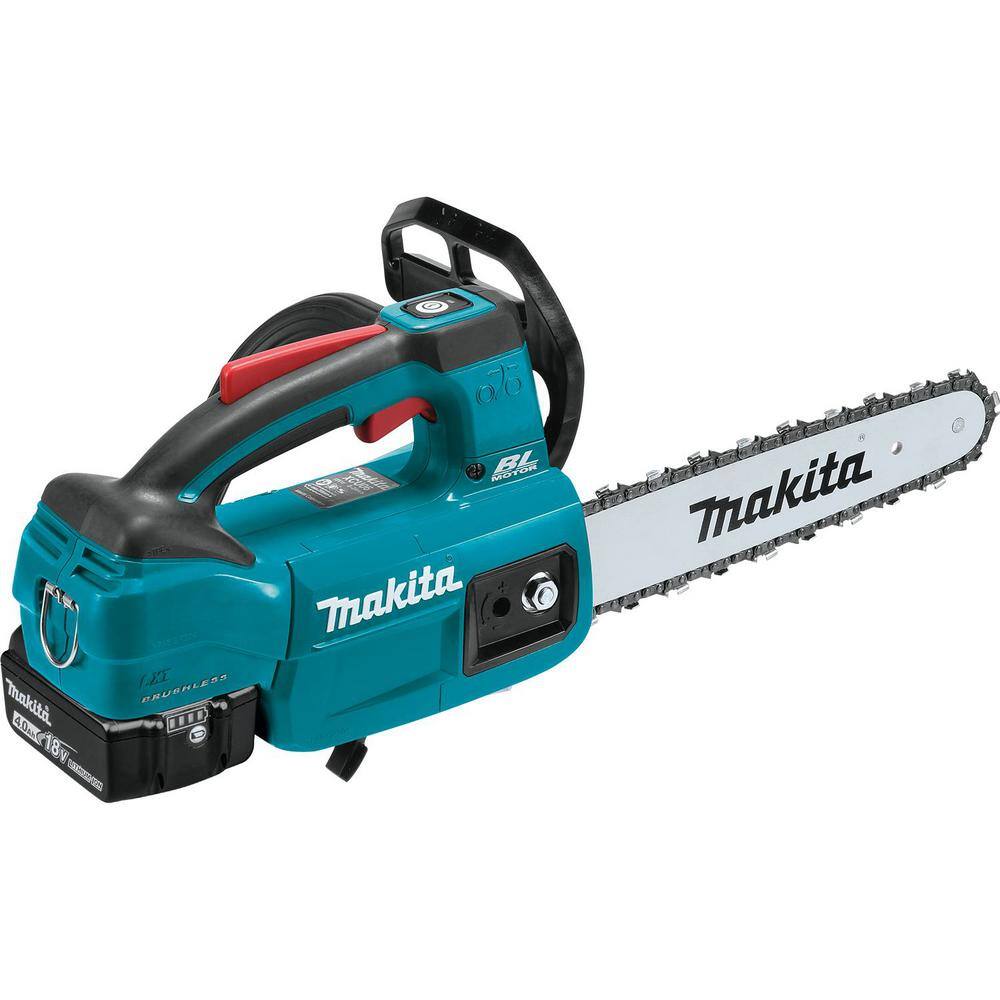 Makita LXT 10 in. 18V Lithium-Ion Brushless Electric Battery Chainsaw Kit (4.0Ah) with bonus 18V LXT Lithium-Ion Battery 4.0Ah XCU06SM1BL1840B