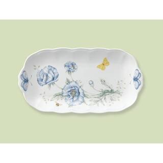 Lenox Butterfly Meadow 14.75 in. L x 9 in. W Porcelain Multi Color Oblong Sandwich Tray 6108195