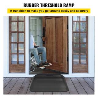 VEVOR 35.5 in. x 24 in. x 4 in. Rubber Threshold Ramp Doorway Threshold Speed ramp 4 in. Rise for Wheelchair and Scooter WFSL35.5X24X4WGM9V0