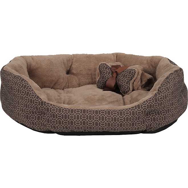 Dallas Manufacturing Company 30 in x 25 in Pet Bed with Toy and Blanket