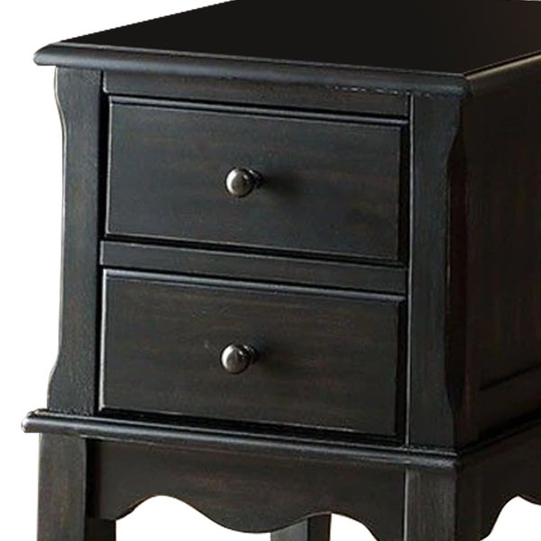 Nathan Side Table in Antique Black