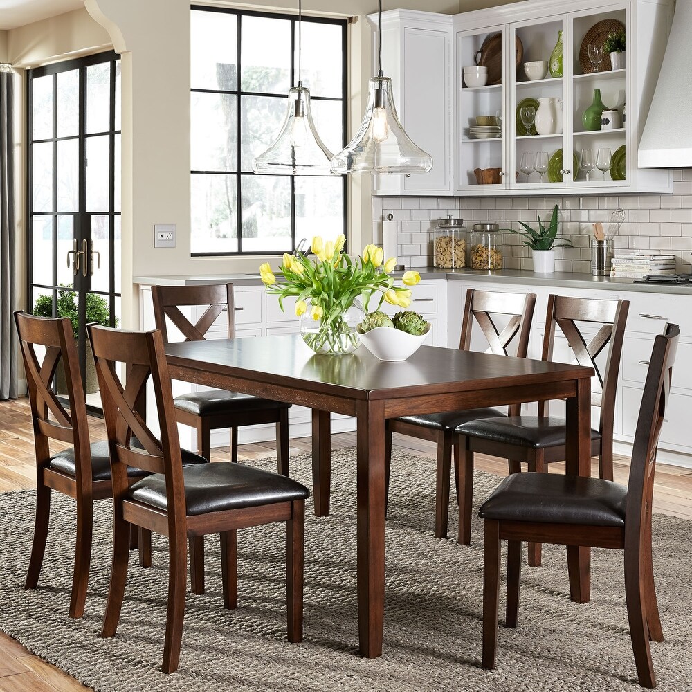 Thornton Russet 7 Piece Rectangular Table Set