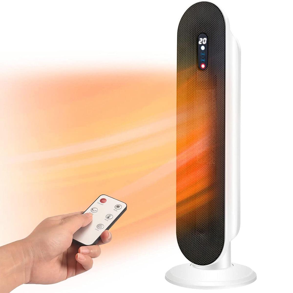 SKONYON 1500W Ceramic Tower Space Heater with Remote