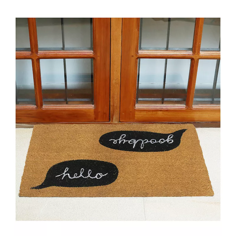 Sonoma Goods For Life® Hello Goodbye 18'' x 30'' Coir Doormat