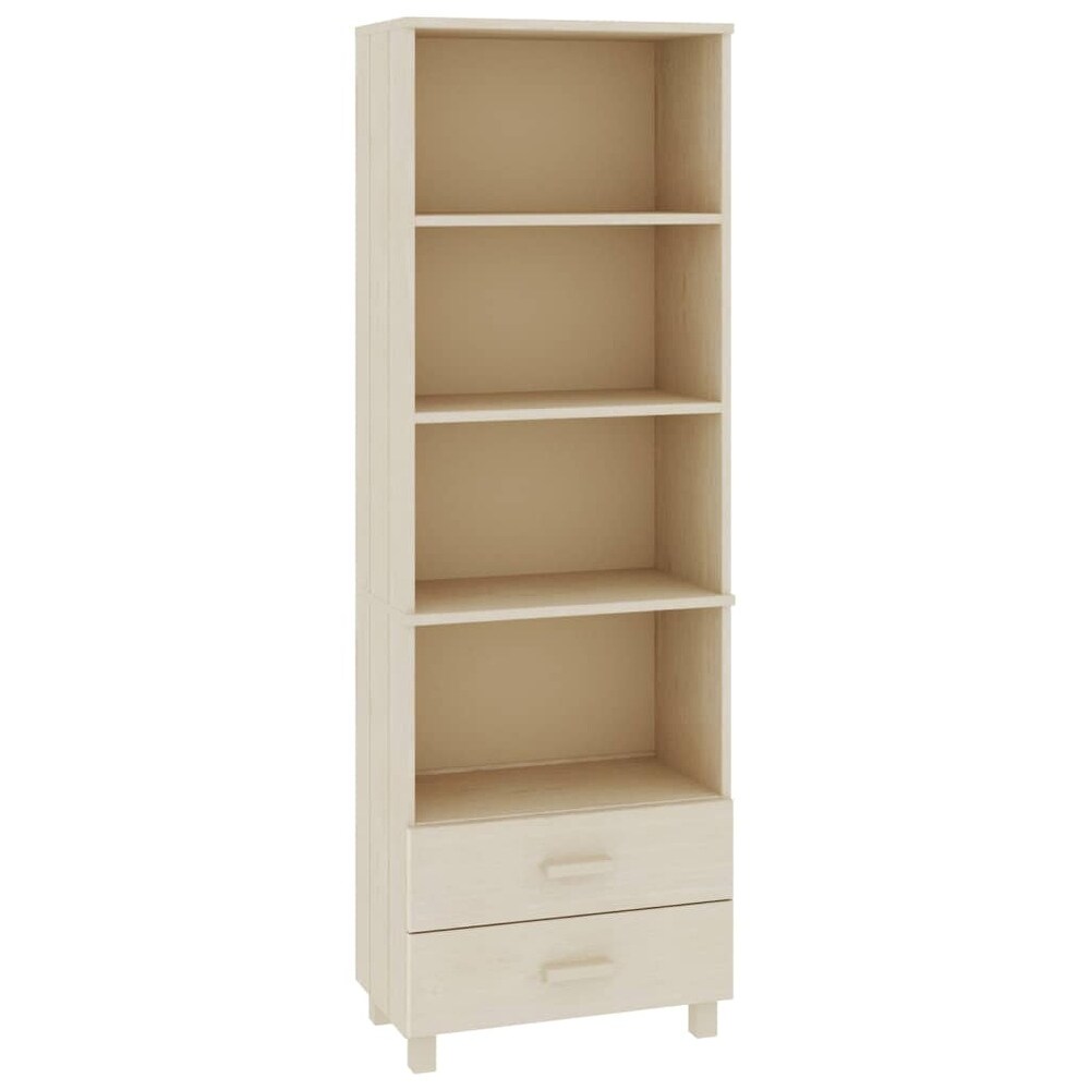 vidaXL Cabinet Bookshelf Entryway Cabinet with Storage HAMAR Solid Wood Pine   23.6\