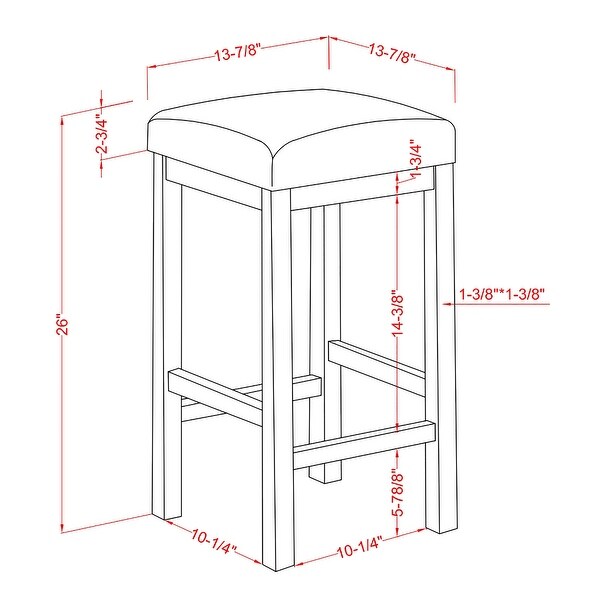 Furniture of America Milbain Farmhouse White Counter Stool (Set of 2)