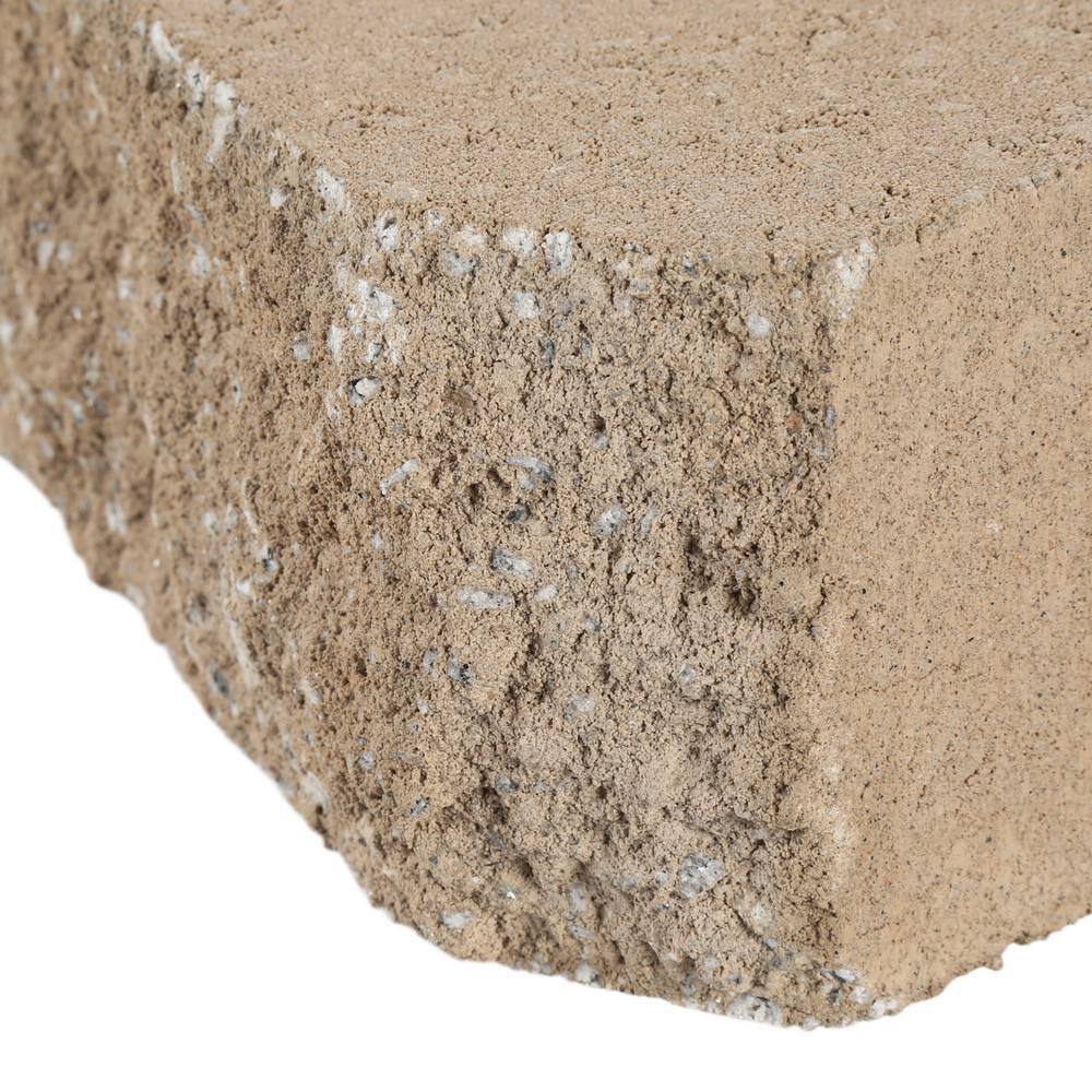 Pavestone 4 in. x 11.75 in. x 6.75 in. Buff Concrete Retaining Wall Block 81104