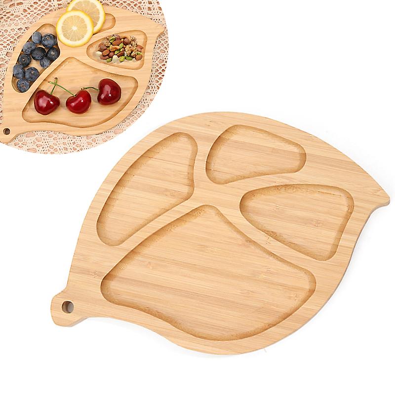 Wooden Leaf Tray Thanksgiving Serving Platter For Cheese Snack Fruit