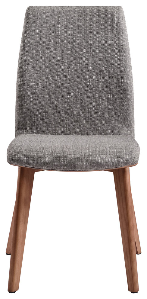 Armen Living Archie Modern Fabric Dining Chair in Gray (Set of 2)   Midcentury   Dining Chairs   by VirVentures  Houzz