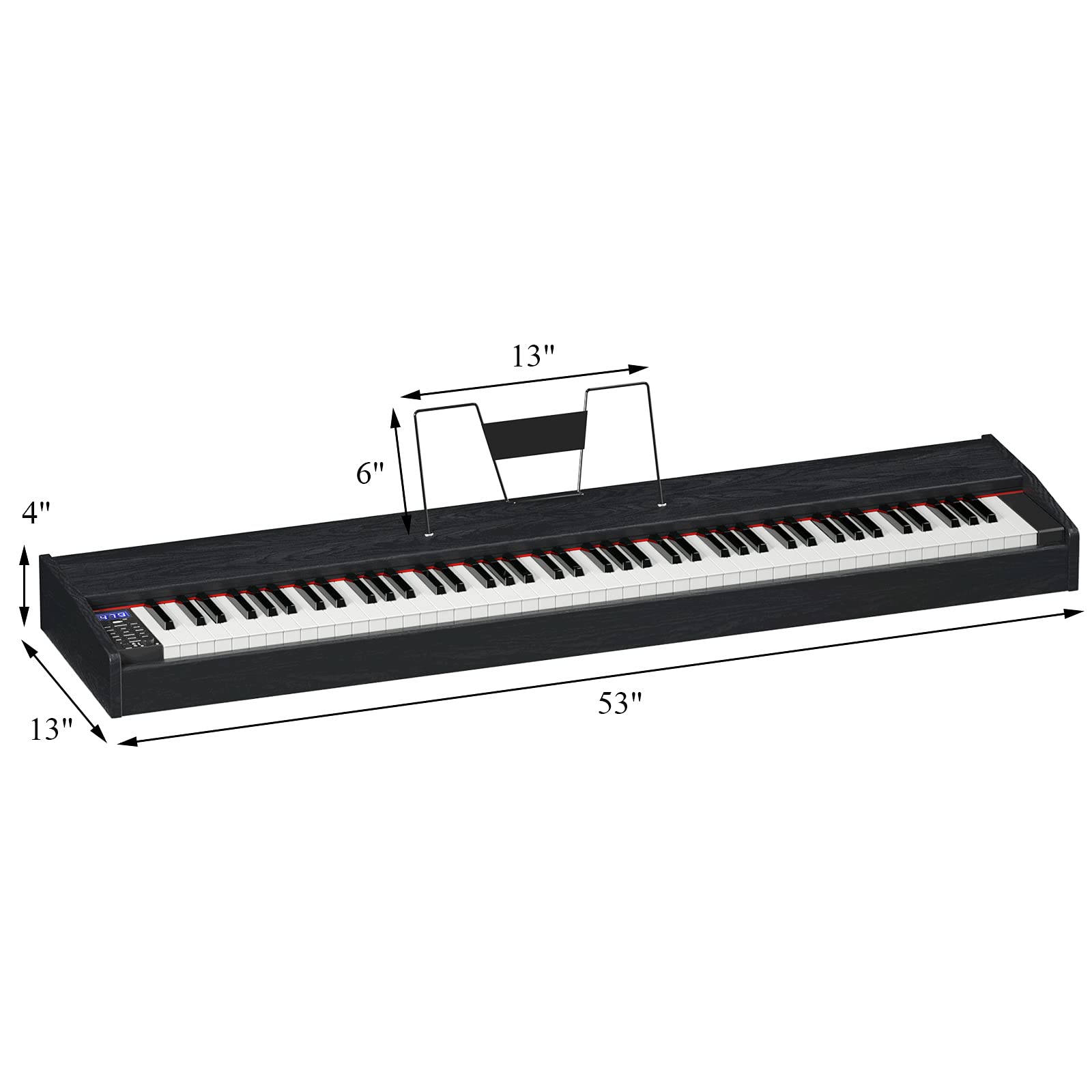 Costzon 88-Key Weighted Piano Keyboard Full Size, Portable Midi Keyboard Hammer Action Duet Mode with Sustain Pedal