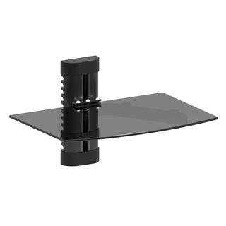 ProMounts Heavy-Duty Single AV Wall Shelf for cable box or game consoles. Fully assembled. Easy install. Supports up to 18 lbs. FSH1