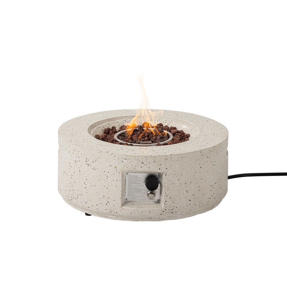 COSIEST Outdoor Patio Round Propane Firepit  40000BTU   28\