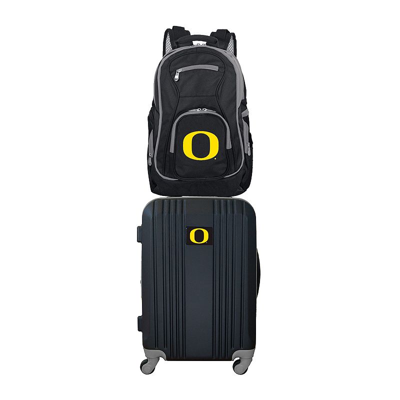 Oregon Ducks Wheeled Carry-On Luggage and Backpack Set